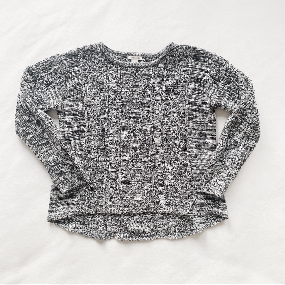 Forever 21 Grey & Black Chunky Knit Sweater